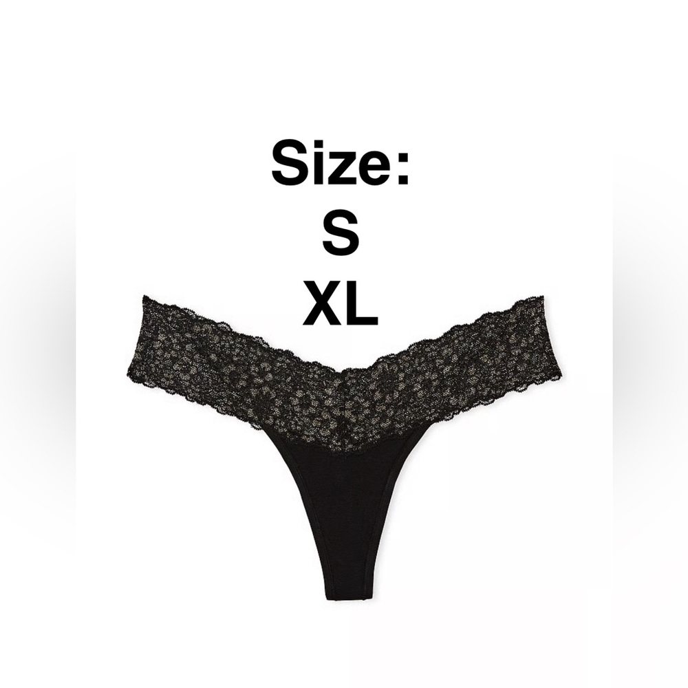 Victoria’s Secret THE LACIE
Lace-Waist Cotton Thong Panty - NEW